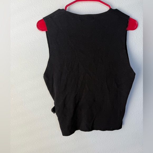 Casual Corner Black Wrap Tank Top - Picture 3 of 3